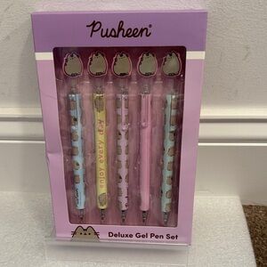 Pusheen Pastel Gel Pen Collection set of 5 black ink NIP